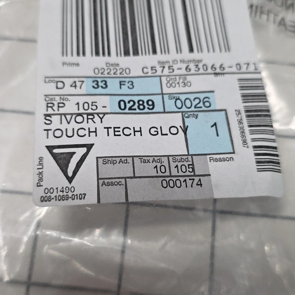 Mixit Ivory and Gray‎ Touch-Tech Gloves, NWT